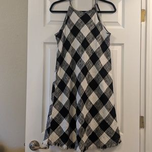 NWT Philosophy Black Gingham a line dress